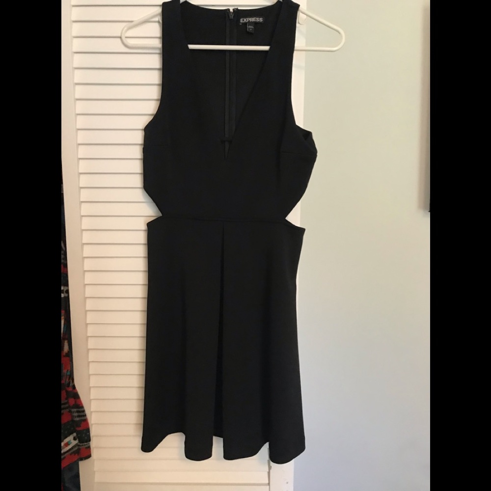 Black cut out express dress